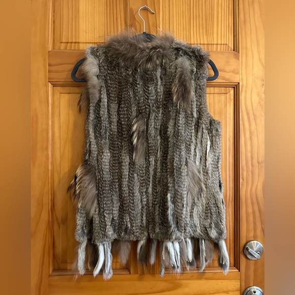 Real fur vest (Rabbit, Raccoon) - Picture 2 of 3